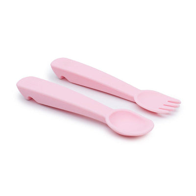We Might Be Tiny - Feedie Fork & Spoon Set - Powder Pink