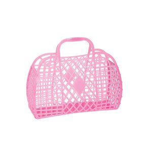Sun Jellies Small Retro Basket - Neon Pink