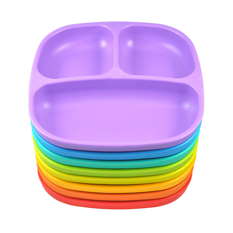 Replay 8 Piece Rainbow Set - Divided Plates