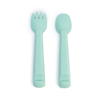 We Might Be Tiny - Feedie Fork & Spoon Set - Mint