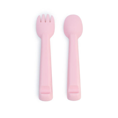 We Might Be Tiny - Feedie Fork & Spoon Set - Powder Pink