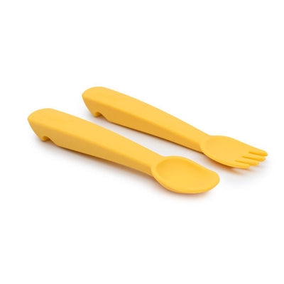 We Might Be Tiny - Feedie Fork & Spoon Set - Yellow