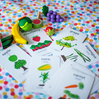 Two Little Ducklings Fruit and Vegetables Flash Cards