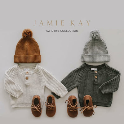 Jamie Kay Leo Knit Crew - Oatmeal