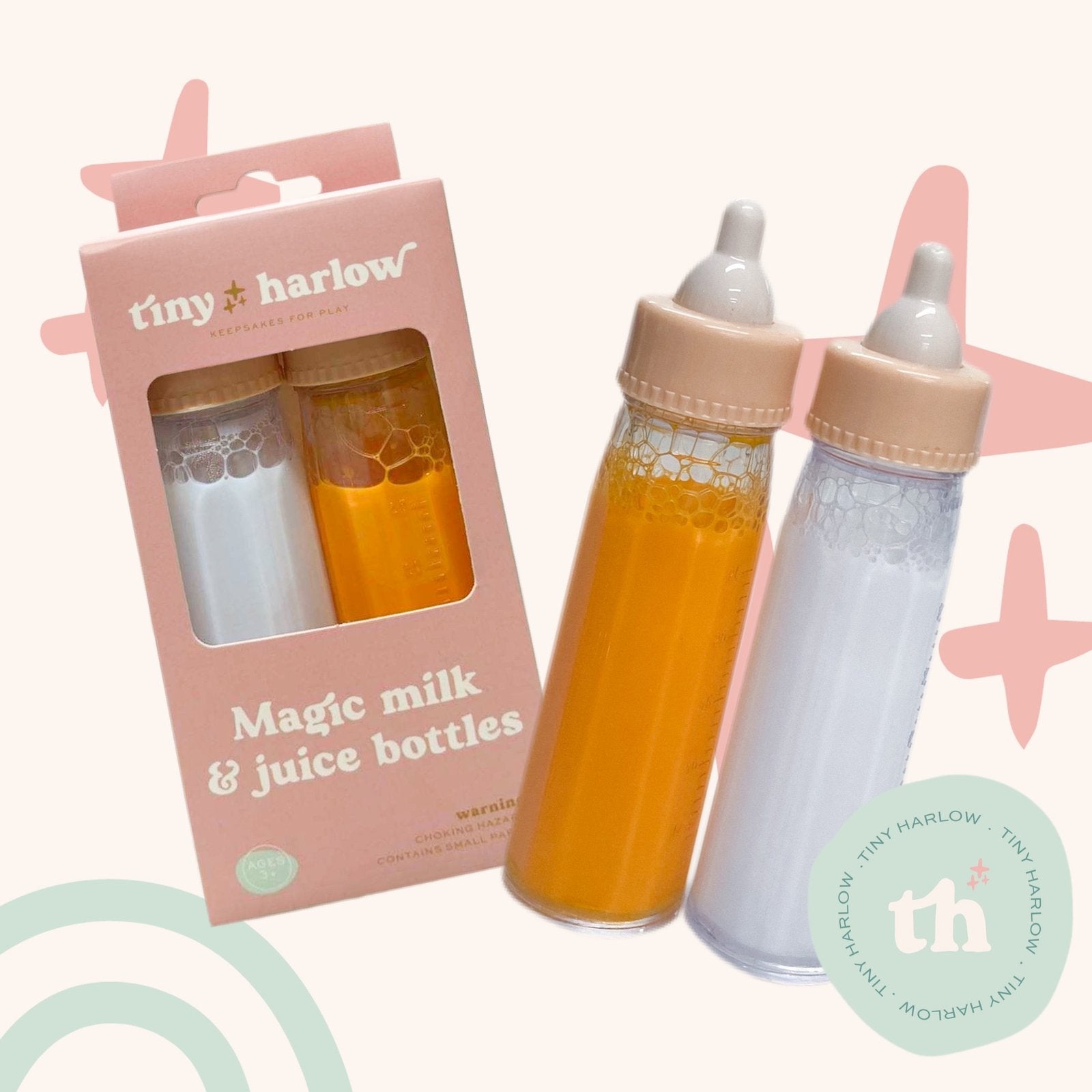 Tiny Harlow Magic Milk and Juice Bottle Set
