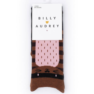 Billy Loves Kitty Cat Stripe Socks
