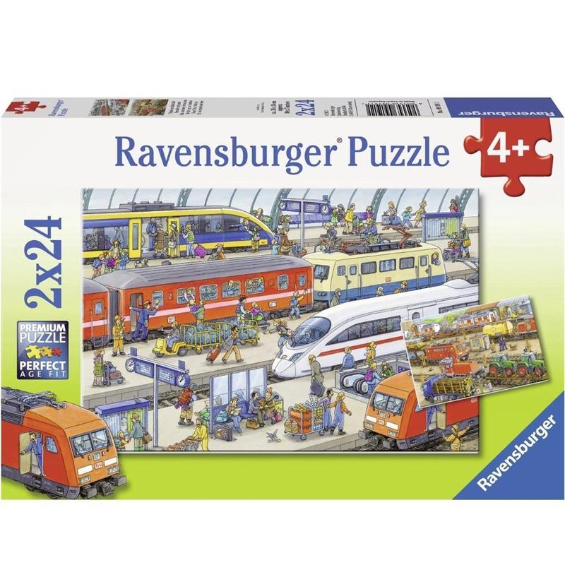 Ravensburger Puzzle - Busy Train Station Puzzle 2x24 pieces