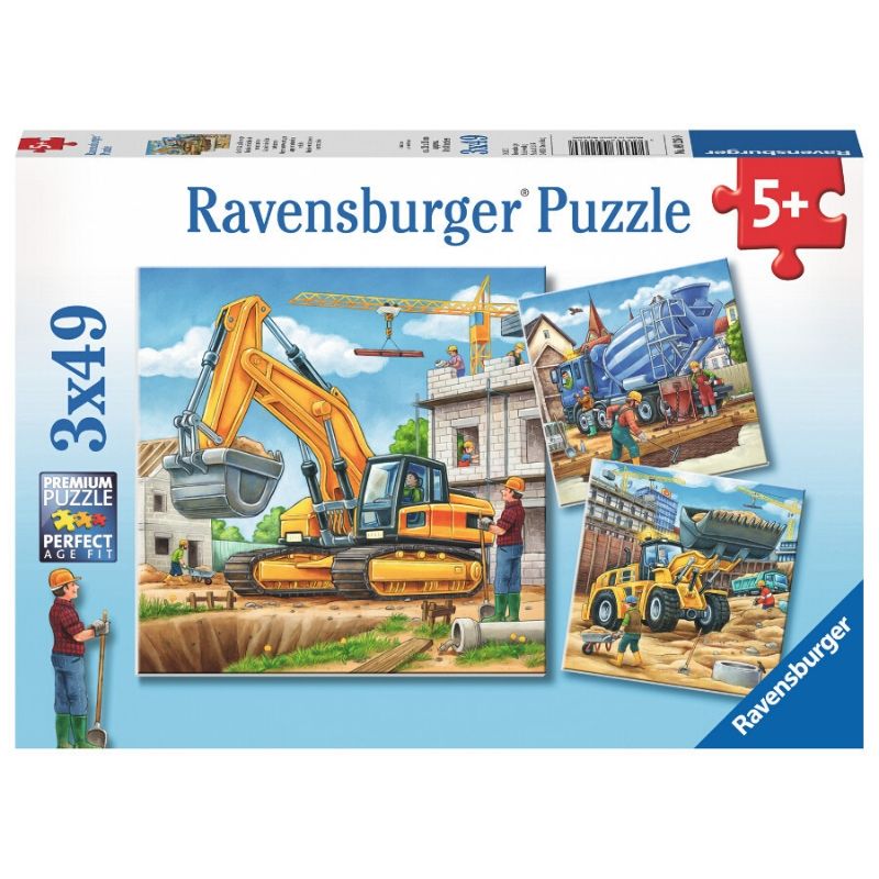 Ravensburger Puzzle - Construction Vehicle Puzzle 3x49 pieces