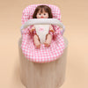 Tiny Harlow Doll's Car Seat Capsule - Pink Gingham