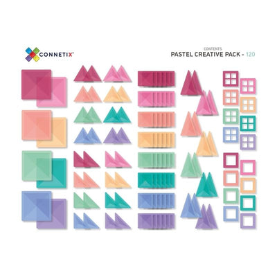 Connetix Tiles - Magnetic Building Tiles - Pastels 120 Piece Set *IN STOCK*
