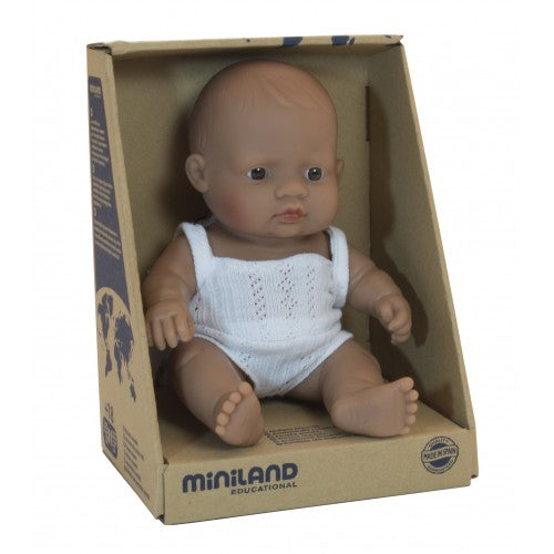 Miniland Doll Baby Latin American Girl – 21cm