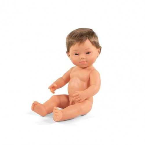 Miniland Doll Caucasian Down Syndrome Boy – 38cm