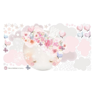Schmooks - Sleepy Moon Wall Stickers - Pink